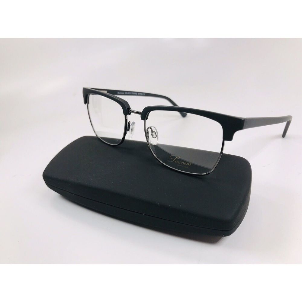 New Designer Inspired SUCCESS SS-503 Matte Black Eyeglasses 53mm with Case